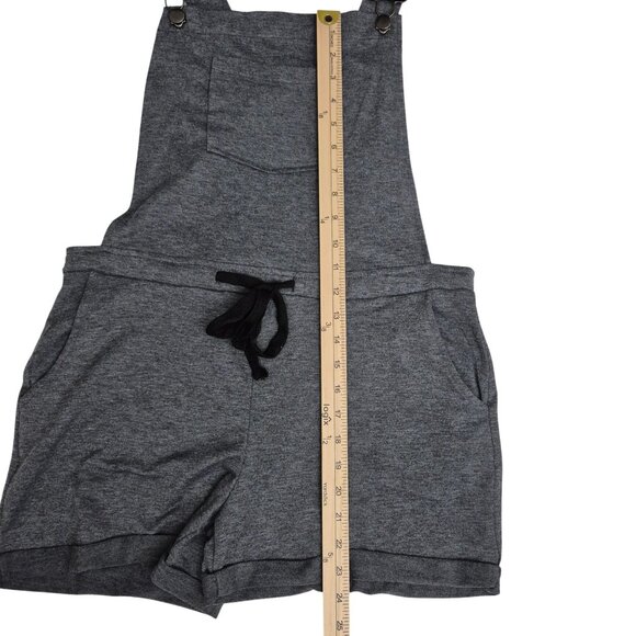 Shosho Dark Gray Short Overalls Stretch Soft Romper Size XL - Picture 8 of 10